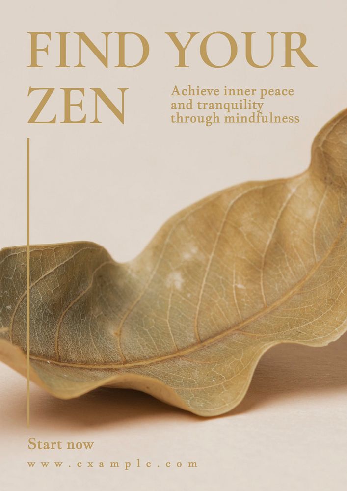 Find your zen poster template