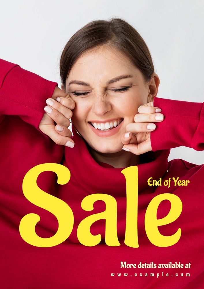 Winter sale poster template