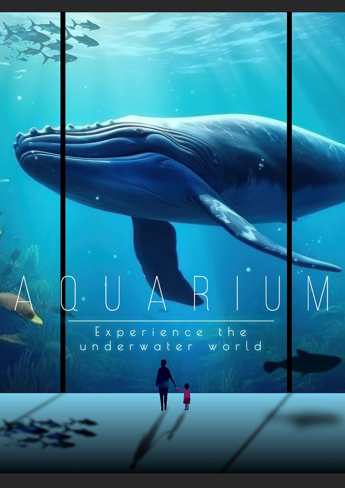 Aquarium poster template