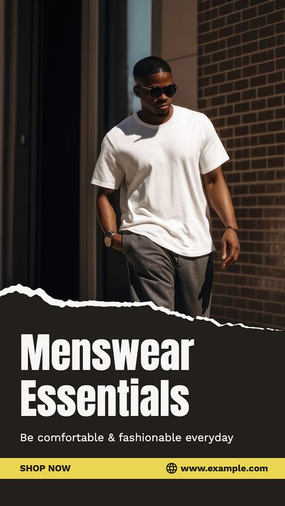 Men's wear essentials Instagram story template