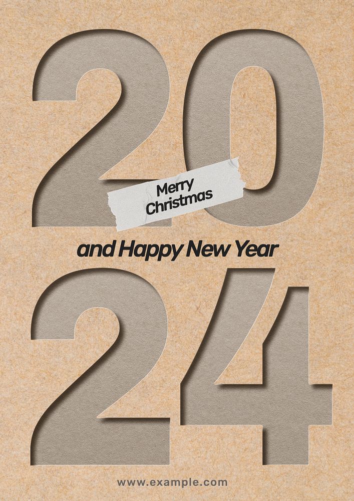 Christmas & new year poster template