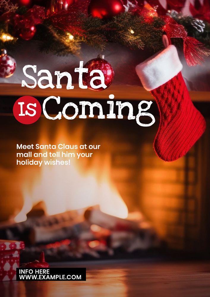 Christmas & Santa poster template