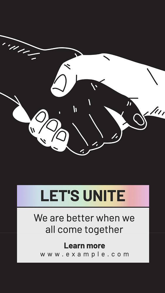 Let's unite Instagram story template