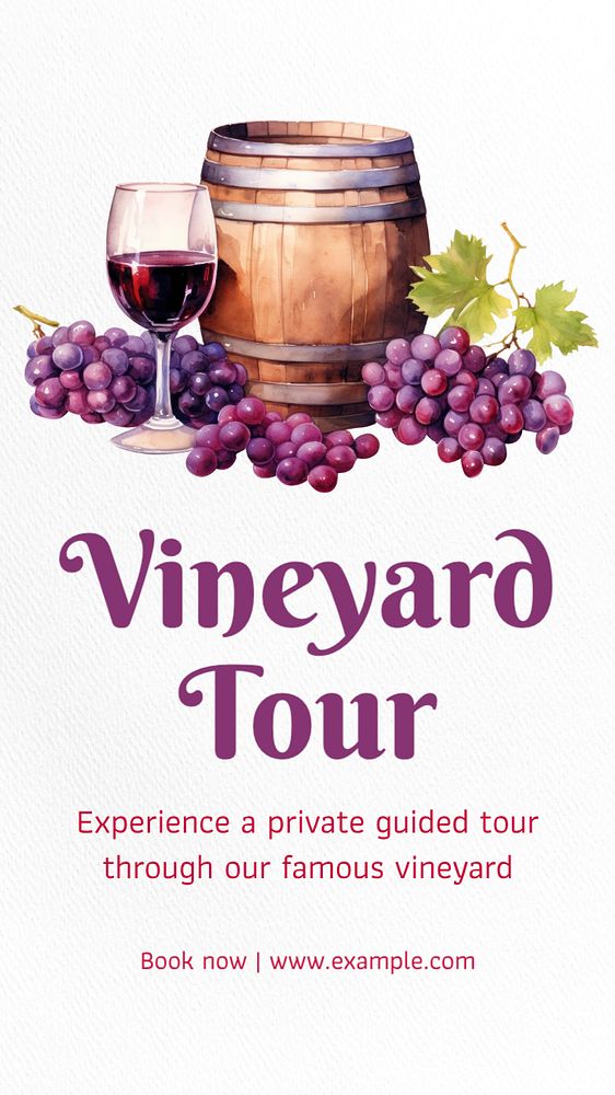 Vineyard tour Instagram story template