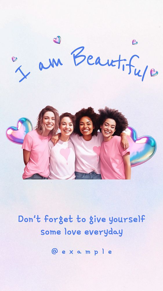 Self affirmation Instagram story template