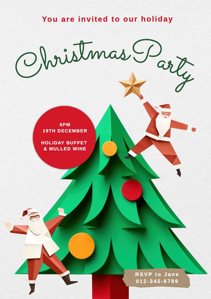 Christmas party poster template