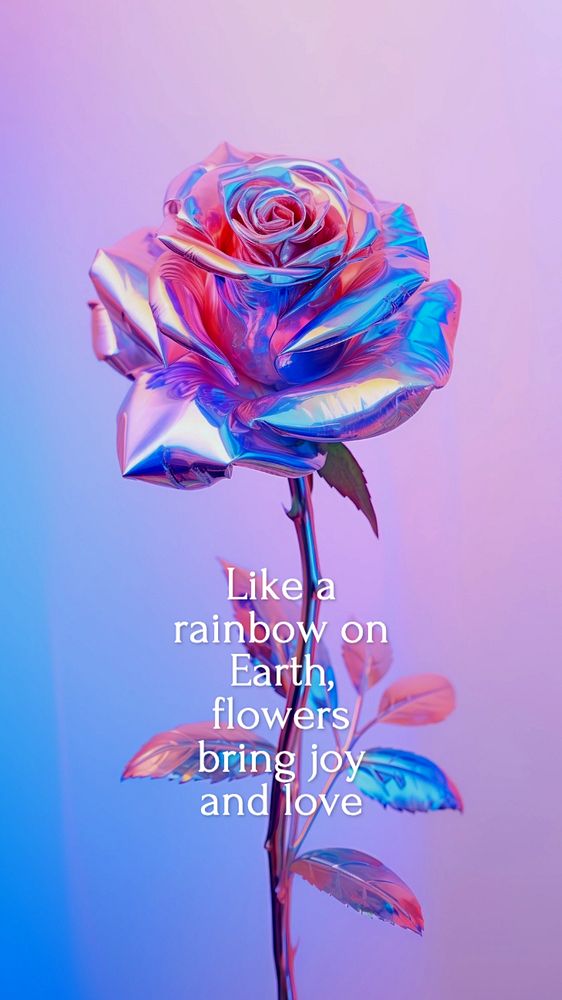 Smile flowers bloom Instagram story template