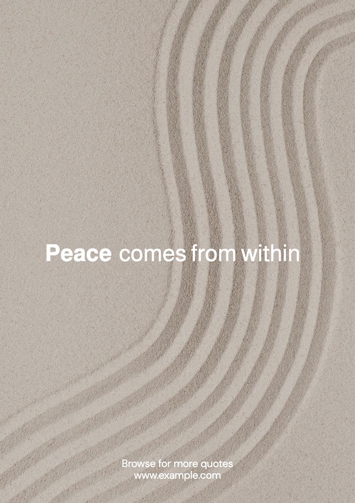 Peace within poster template