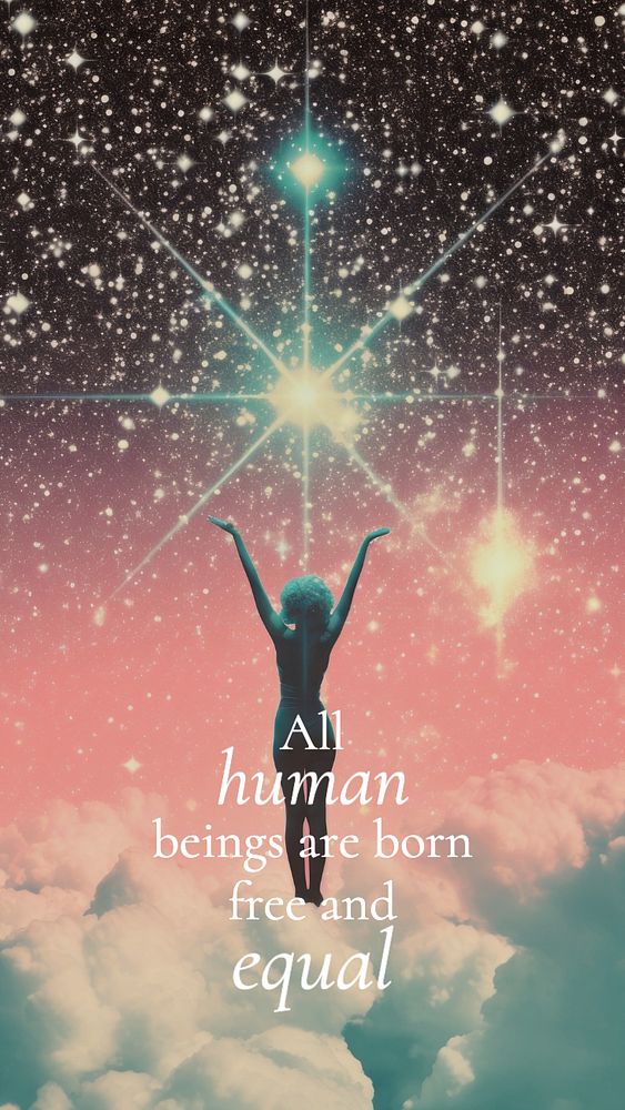 All human beings are born free and equal Instagram story template