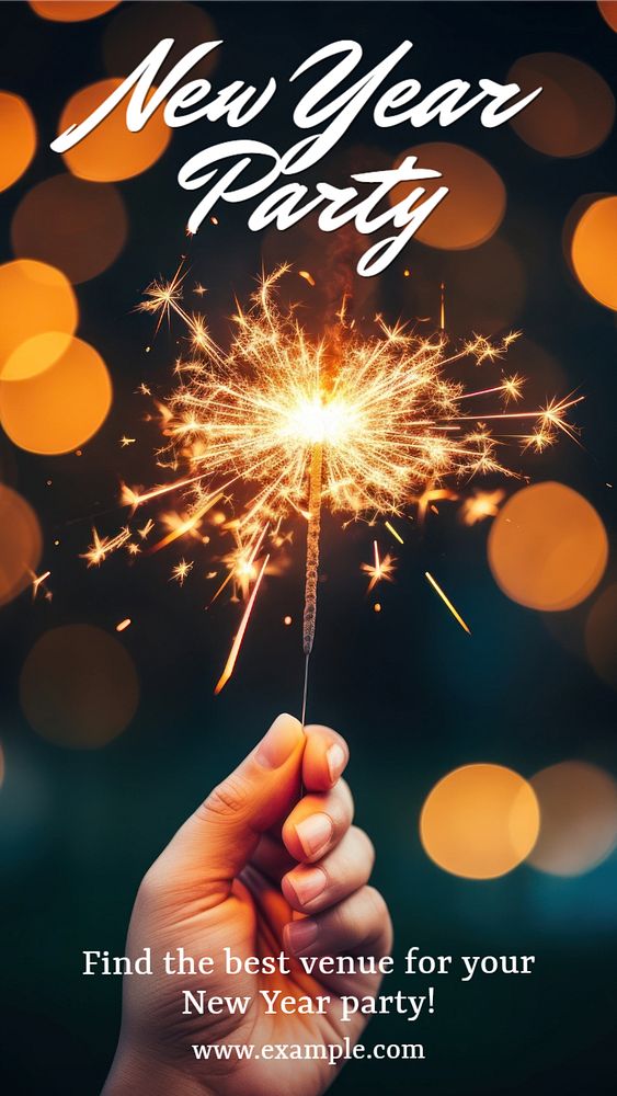 New year party Instagram story template