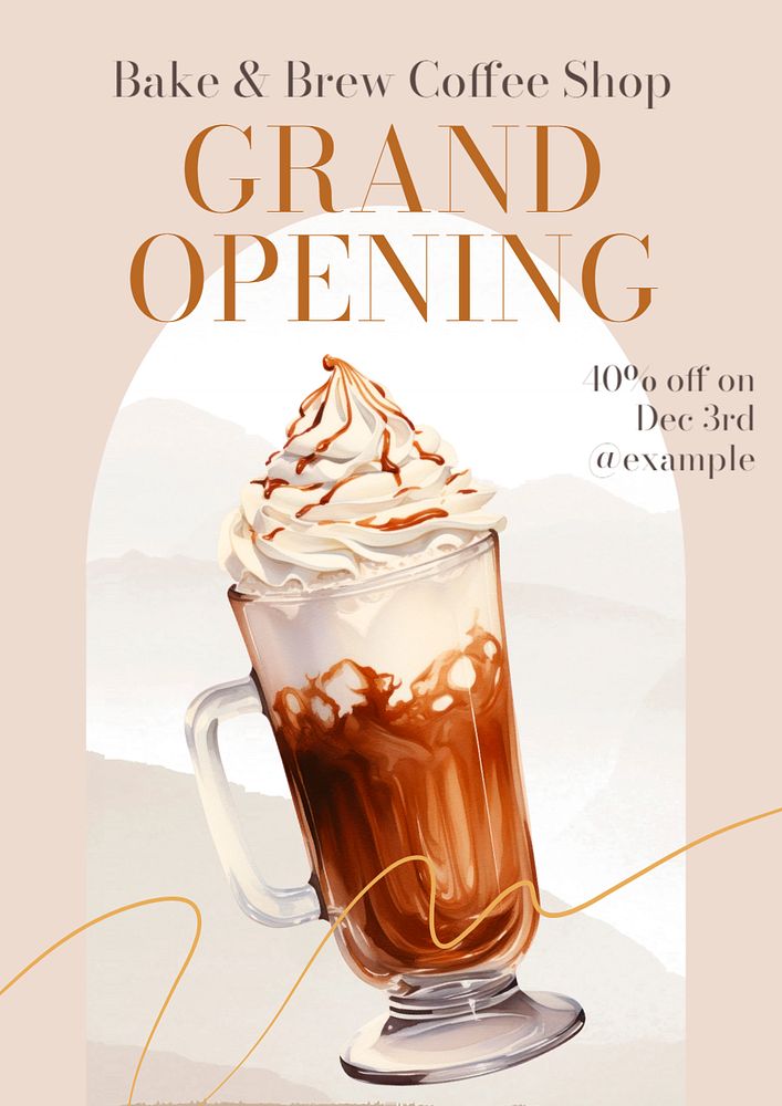 Grand opening poster template