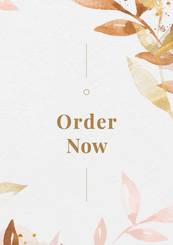 Order now poster template