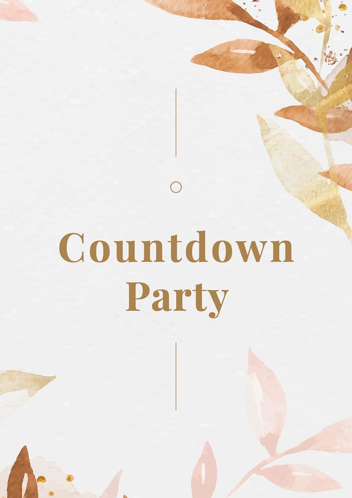 Countdown party poster template