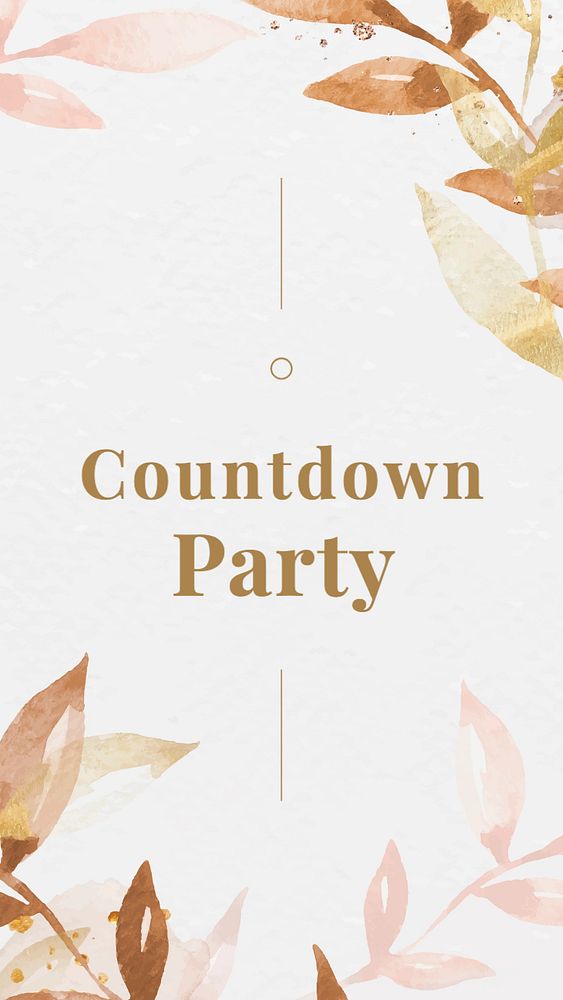 Countdown party Facebook story template