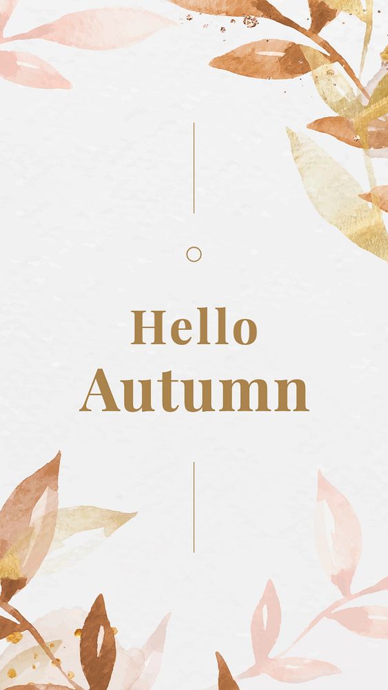 Hello autumn Facebook story template