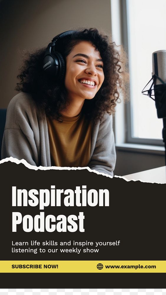 Inspiration podcast Instagram story template