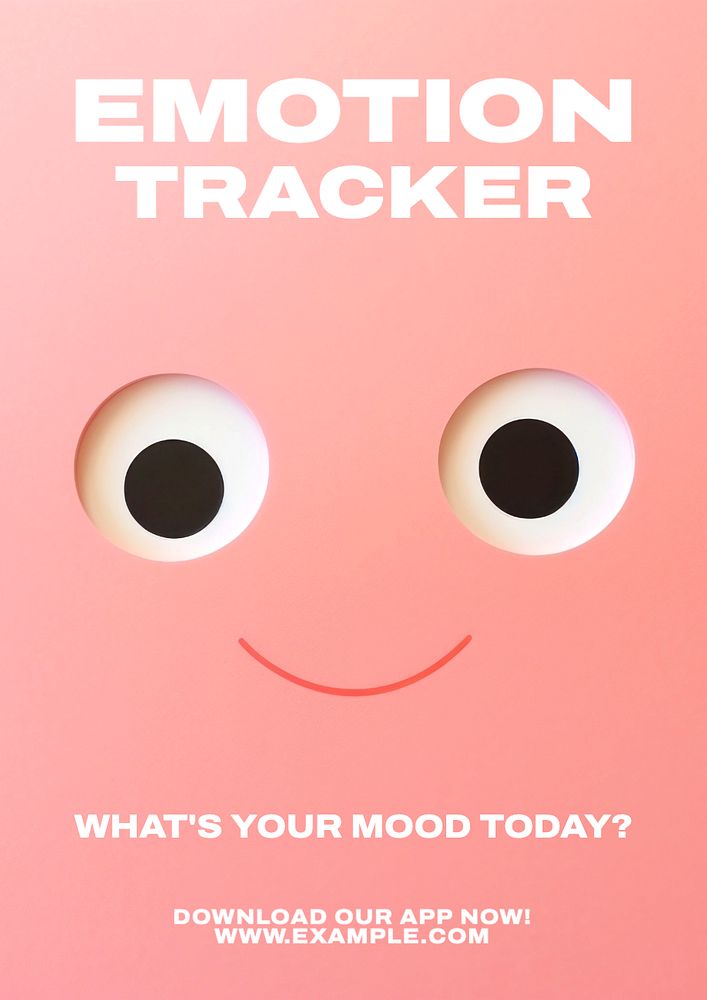 Emotion tracker poster template