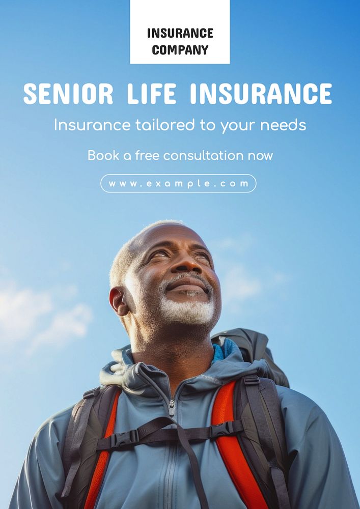 Senior insurance poster template