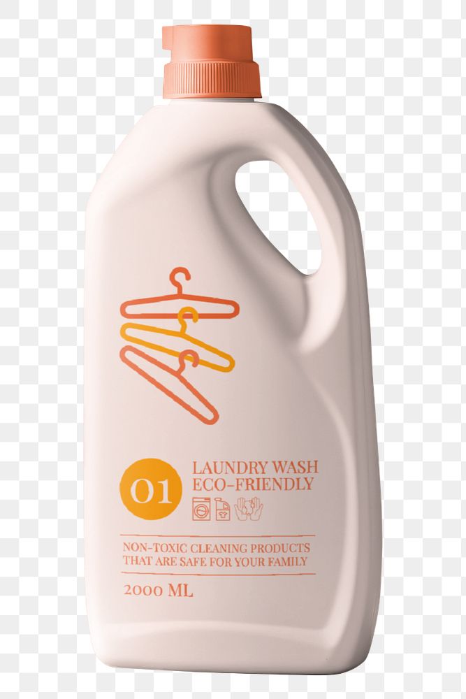 Laundry soap bottle editable mockup element, product packaging