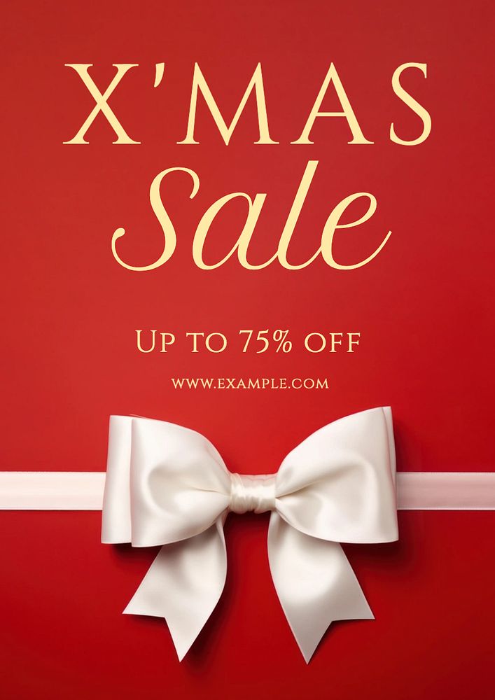 Xmas sale poster template