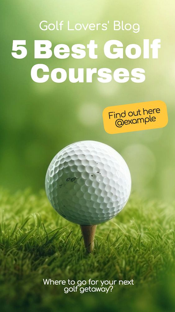 Golf courses Instagram story template