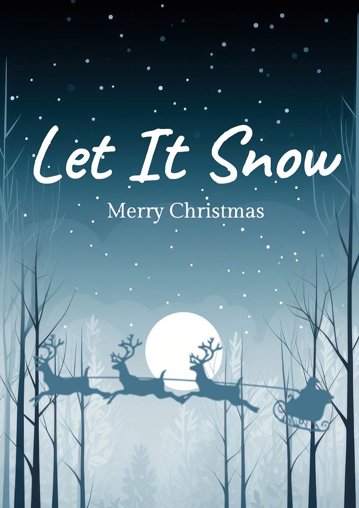 Let it snow poster template