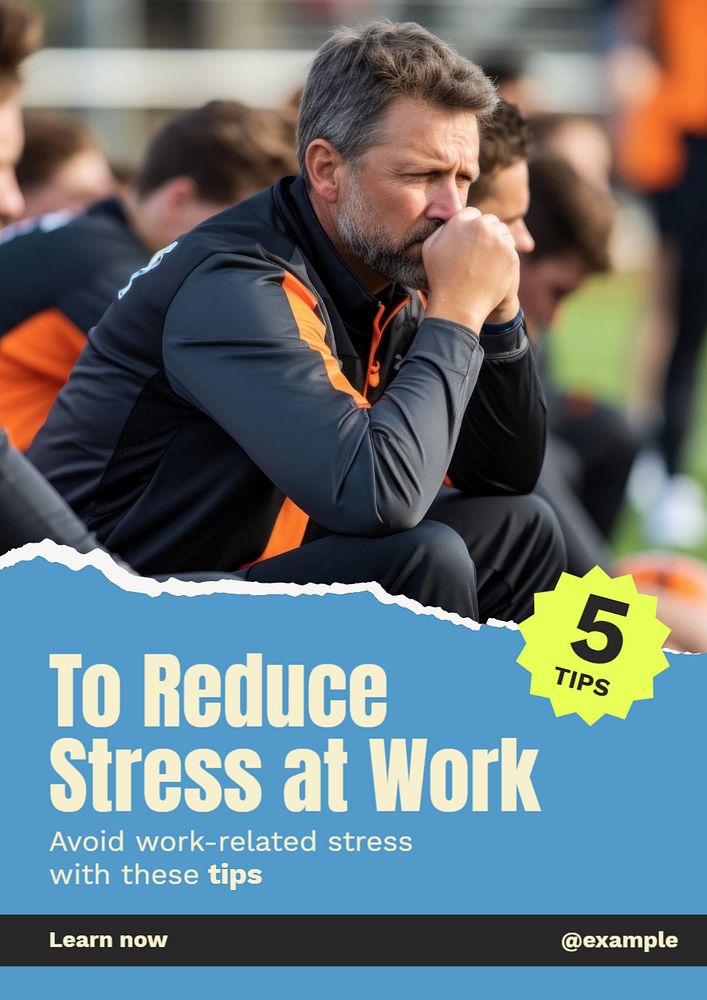 Work stress poster template