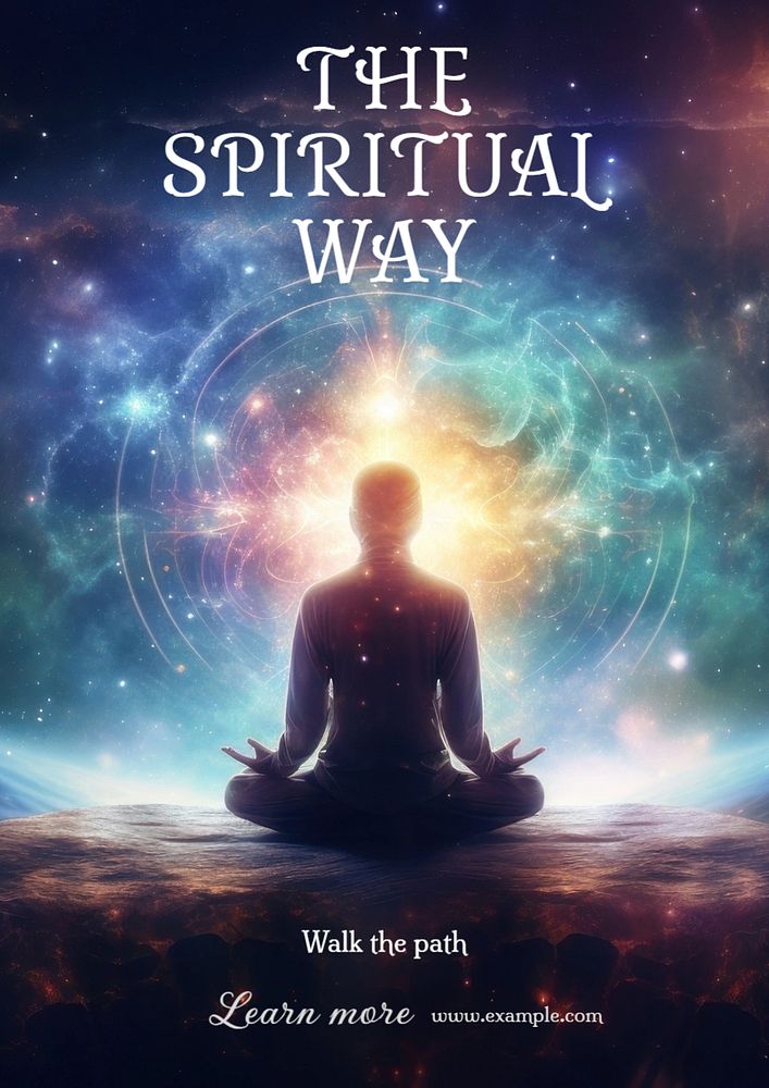 The spiritual way poster template