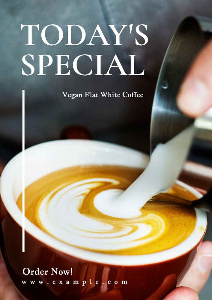 Coffee shop's special poster template