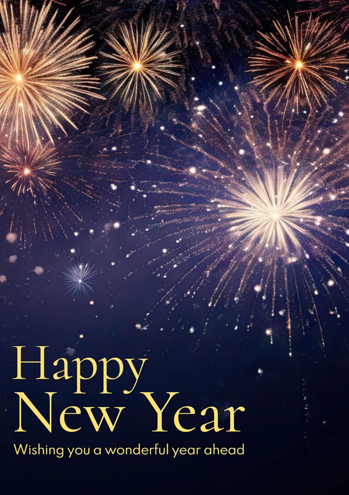 Happy new year poster template