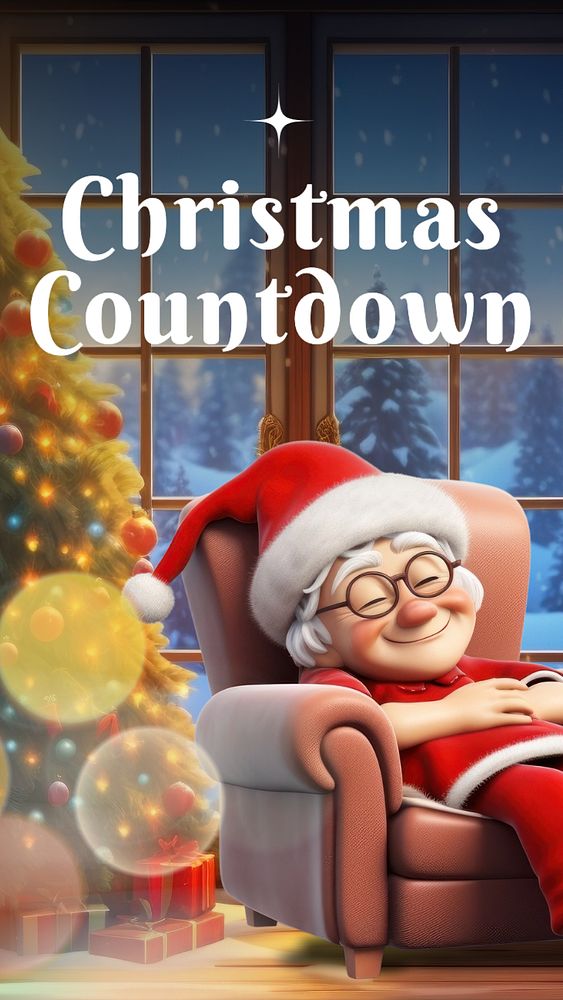 Christmas countdown Facebook story template