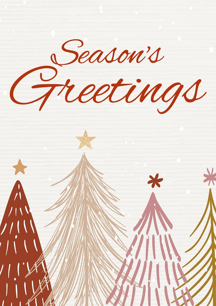 Seasons greetings poster template