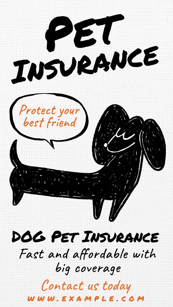 Pet insurance Facebook story template