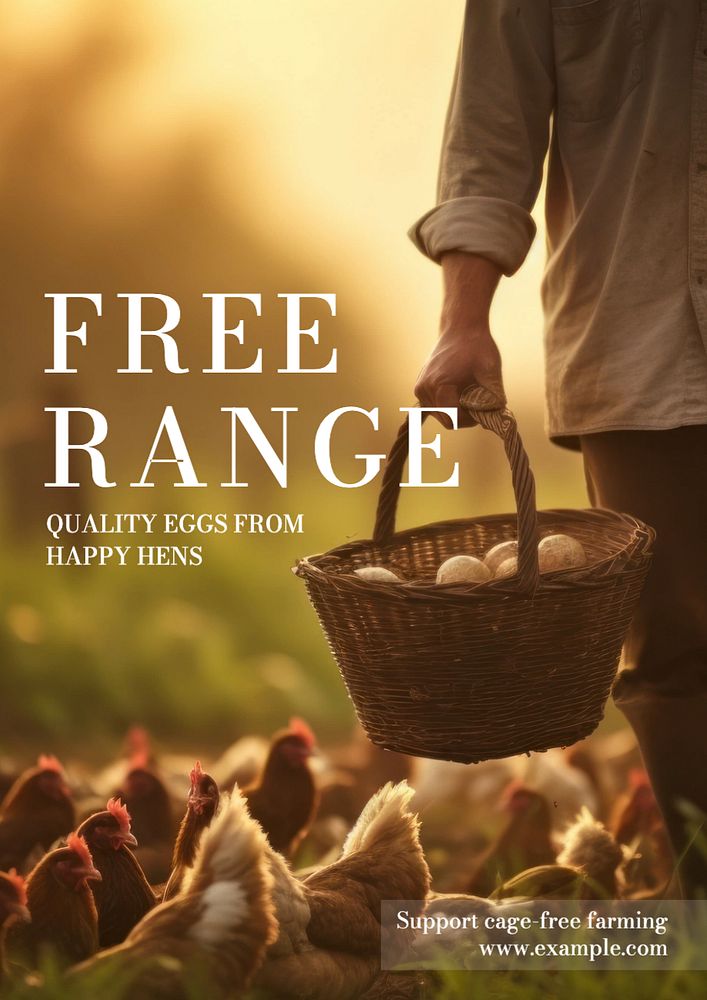 Free range poster template