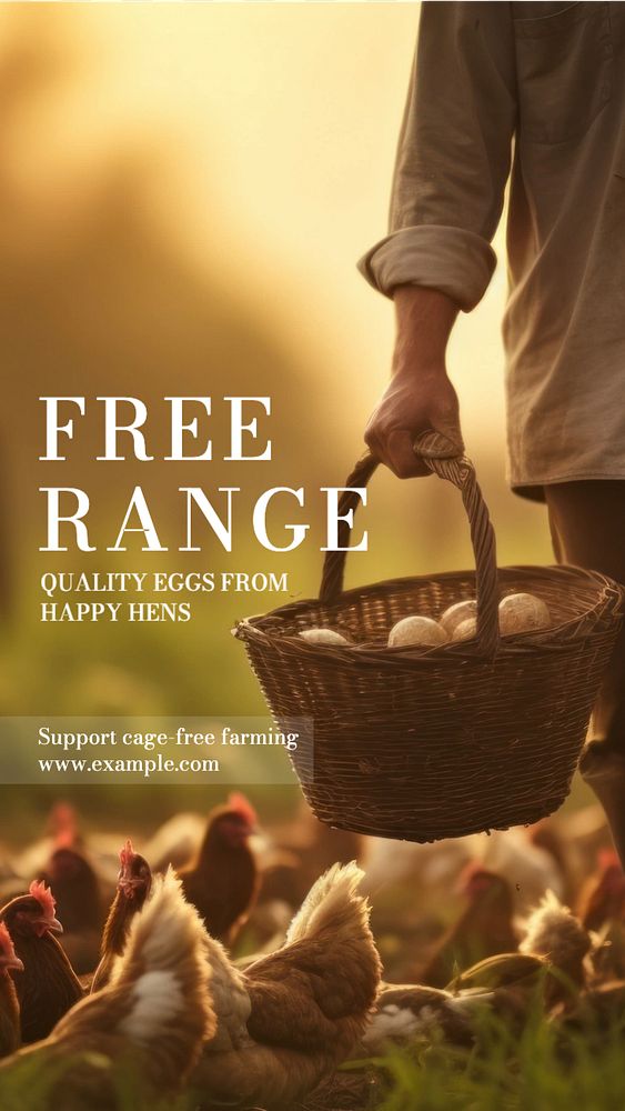 Free range Facebook story template