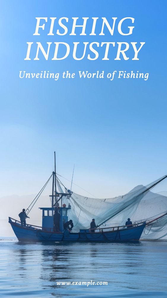 Fishing industry Facebook story template