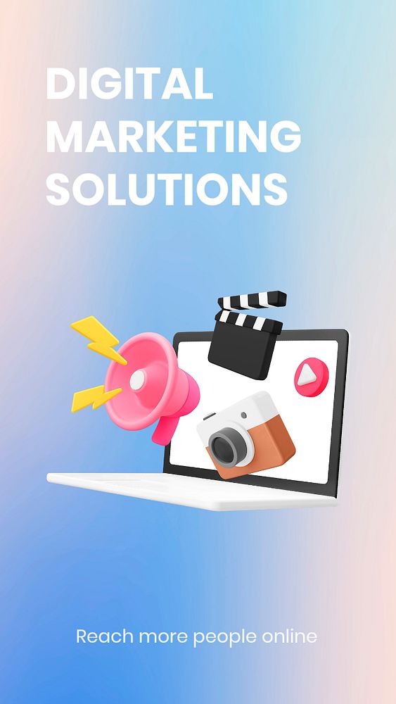 Digital marketing Instagram story template, editable design 