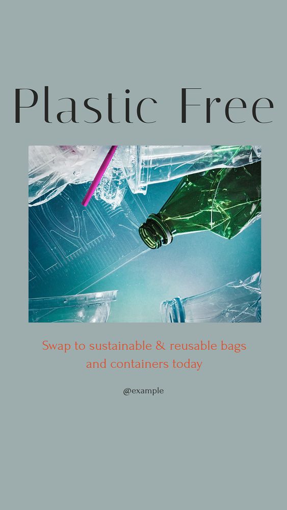 Plastic free social story template, editable text