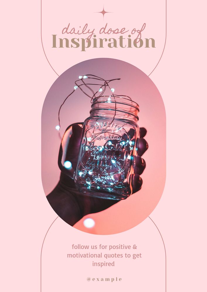 Inspiration poster template, editable text & design