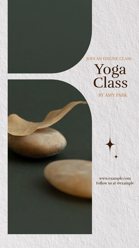 Yoga class advertisement Instagram story template, editable design