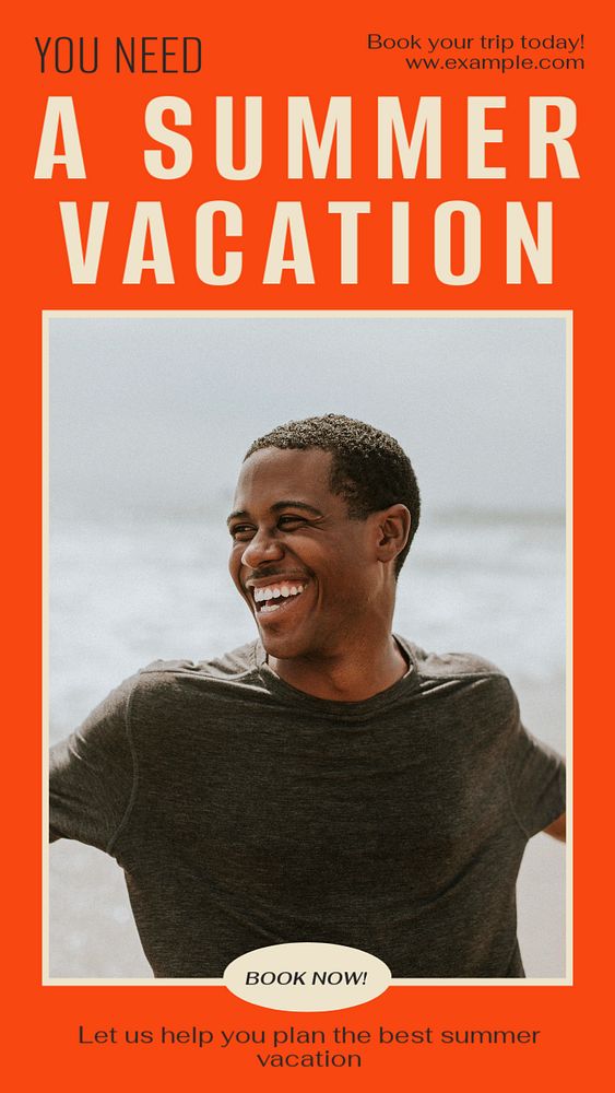 Summer vacation Instagram story template, editable social media design