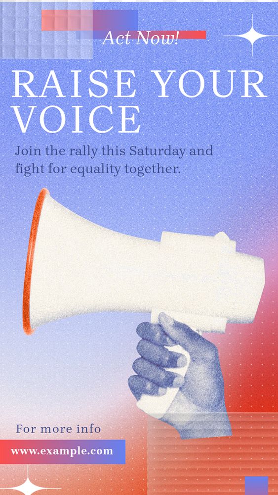 Equality rally  Instagram story template, editable text