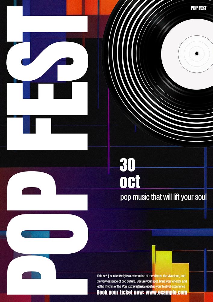 Pop music poster template