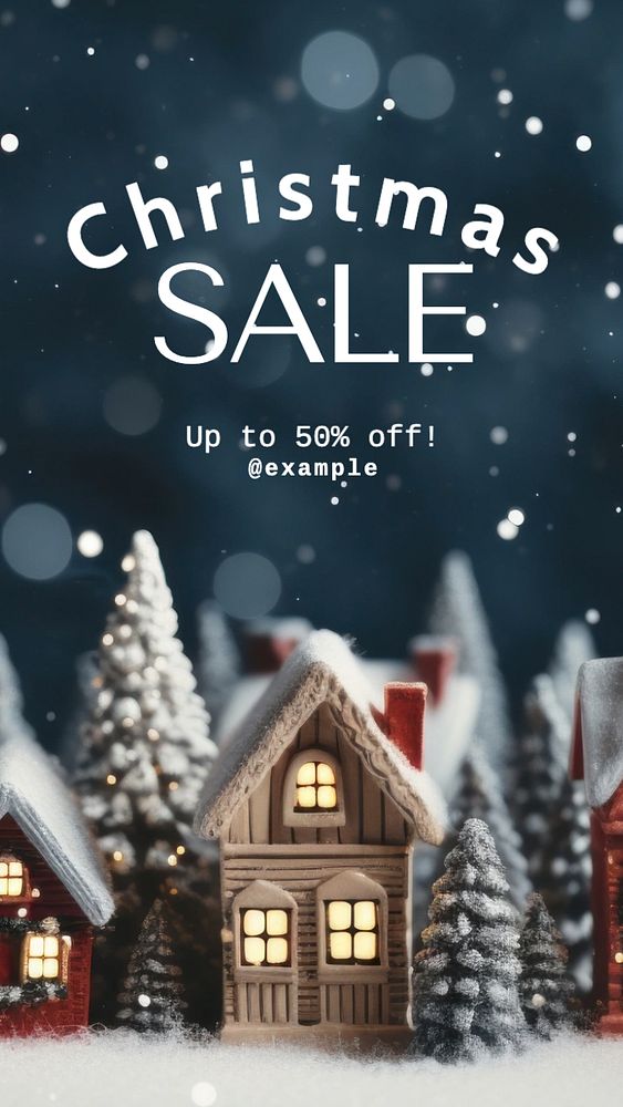 Christmas sale Facebook story template