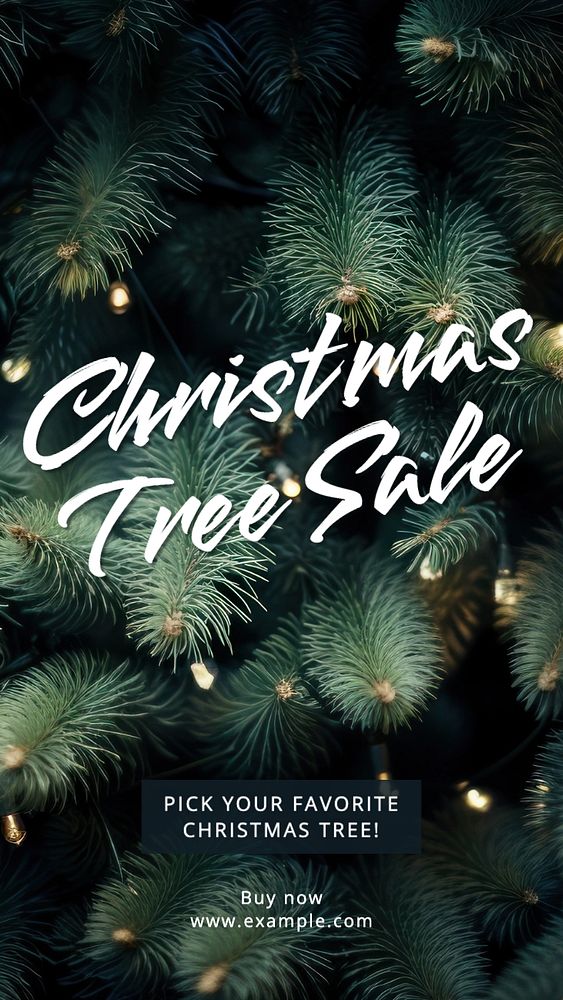 Christmas tree sale Facebook story template