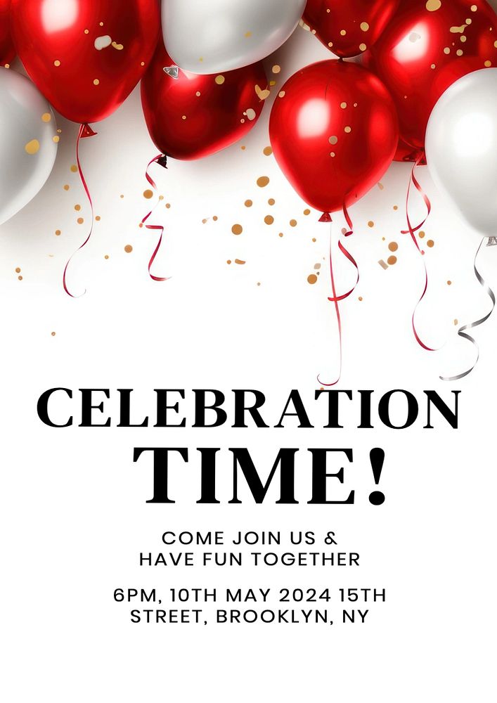 Celebration time poster template