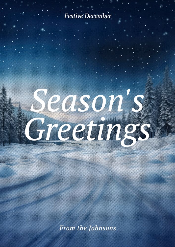 Season's Greetings poster template