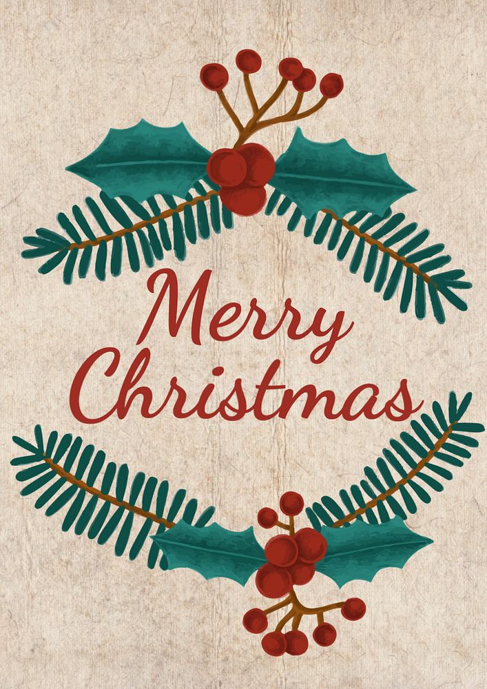 Merry Christmas poster template