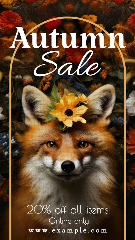 Autumn sale Facebook story template