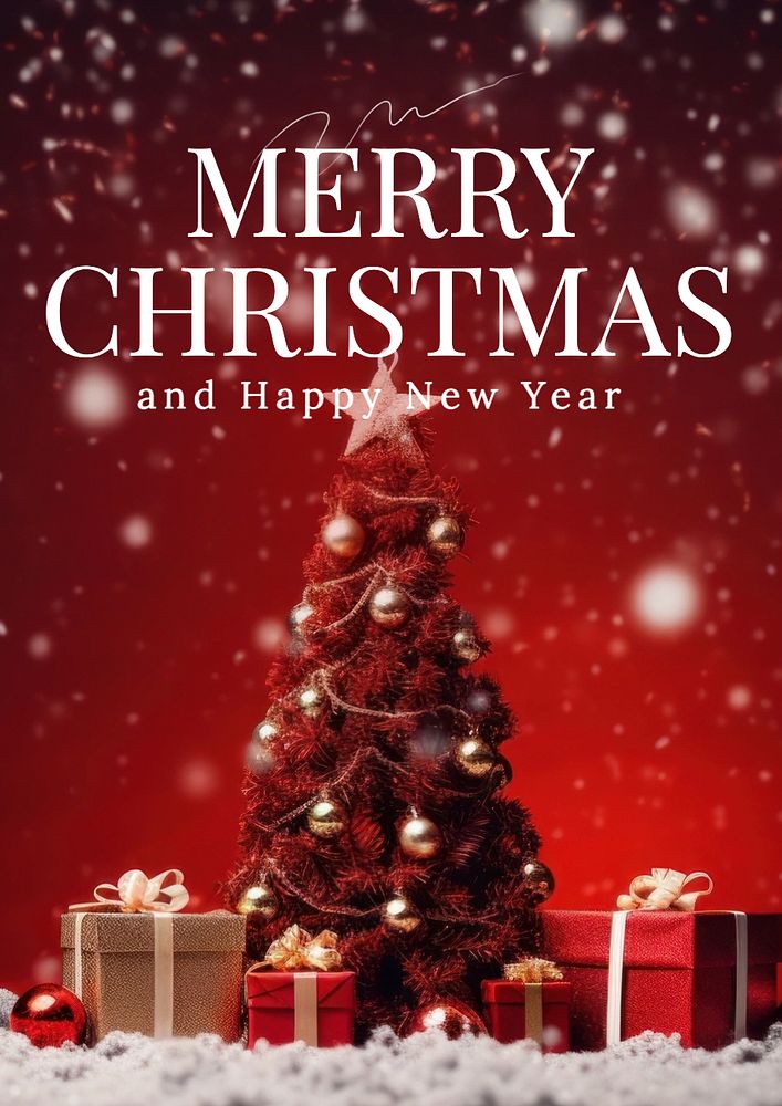 Merry Christmas poster template